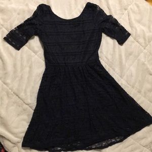 Rewind blue lace low scoop back dress size Medium